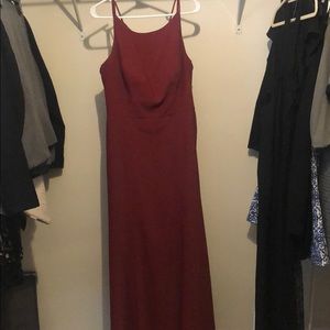 Burgundy formal floor length dress